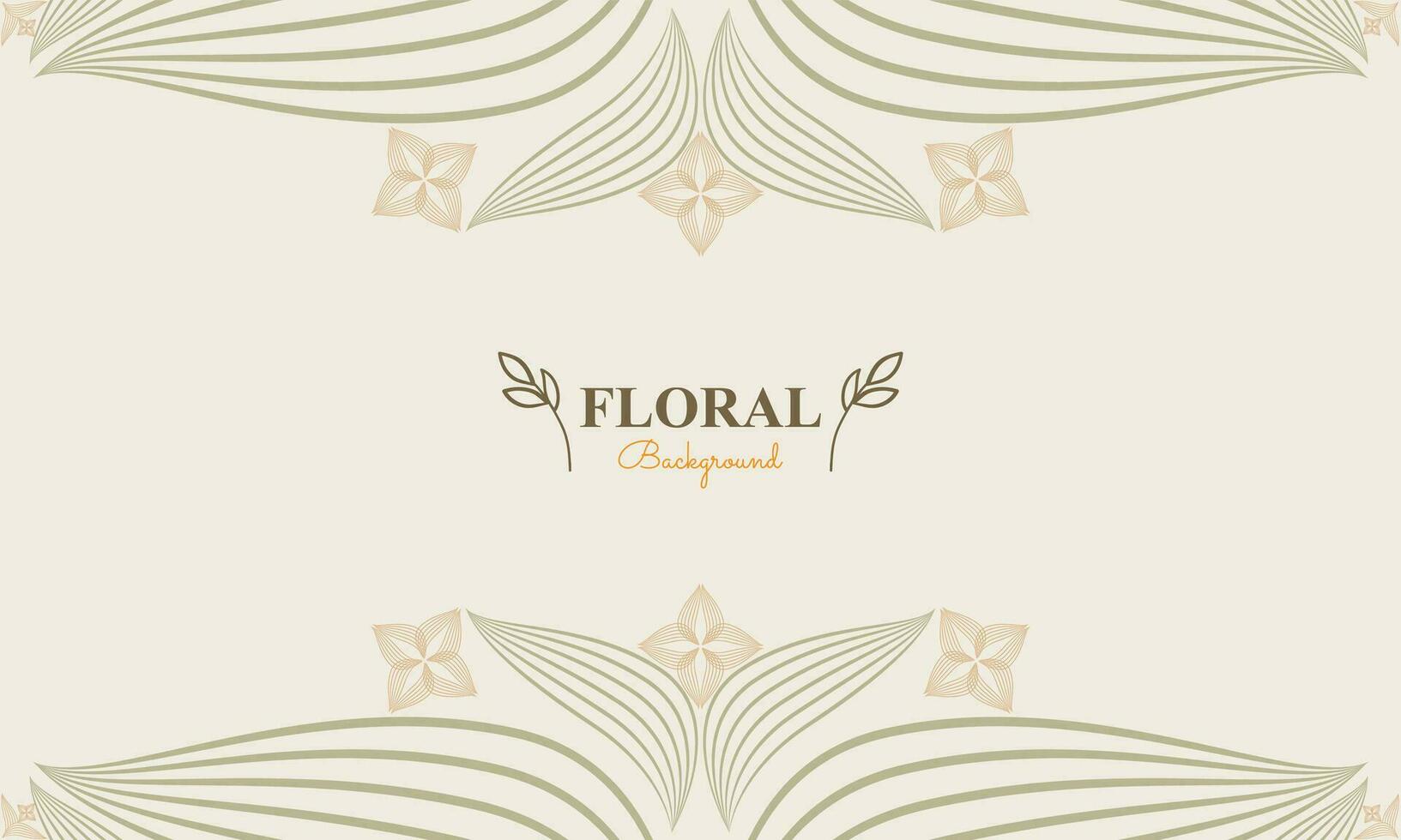 floral background with abstract natural shape, leaf and floral ornament in soft pastel color style vector