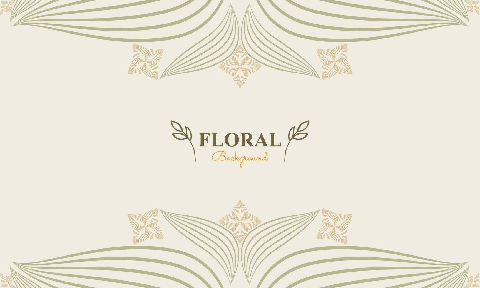 floral background with abstract natural shape, leaf and floral ornament in soft pastel color style vector