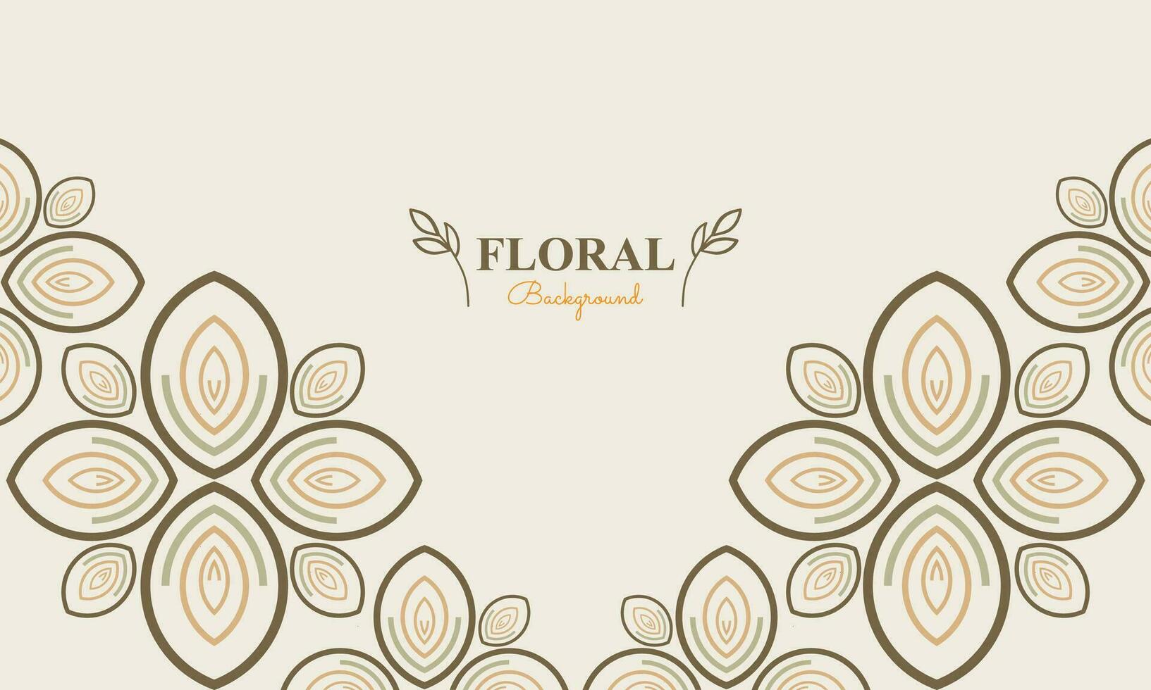 floral background with abstract natural shape, leaf and floral ornament in soft pastel color style vector