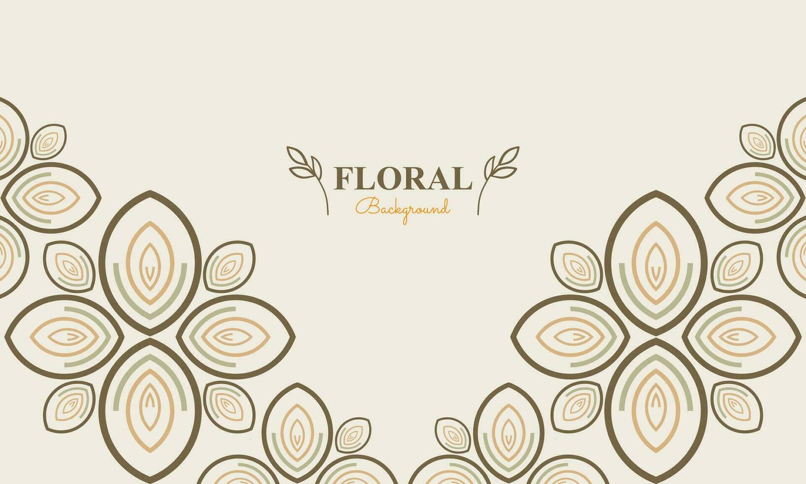 floral background with abstract natural shape, leaf and floral ornament in soft pastel color style vector