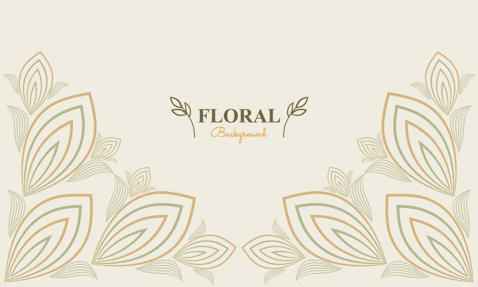 floral background with abstract natural shape, leaf and floral ornament in soft pastel color style vector