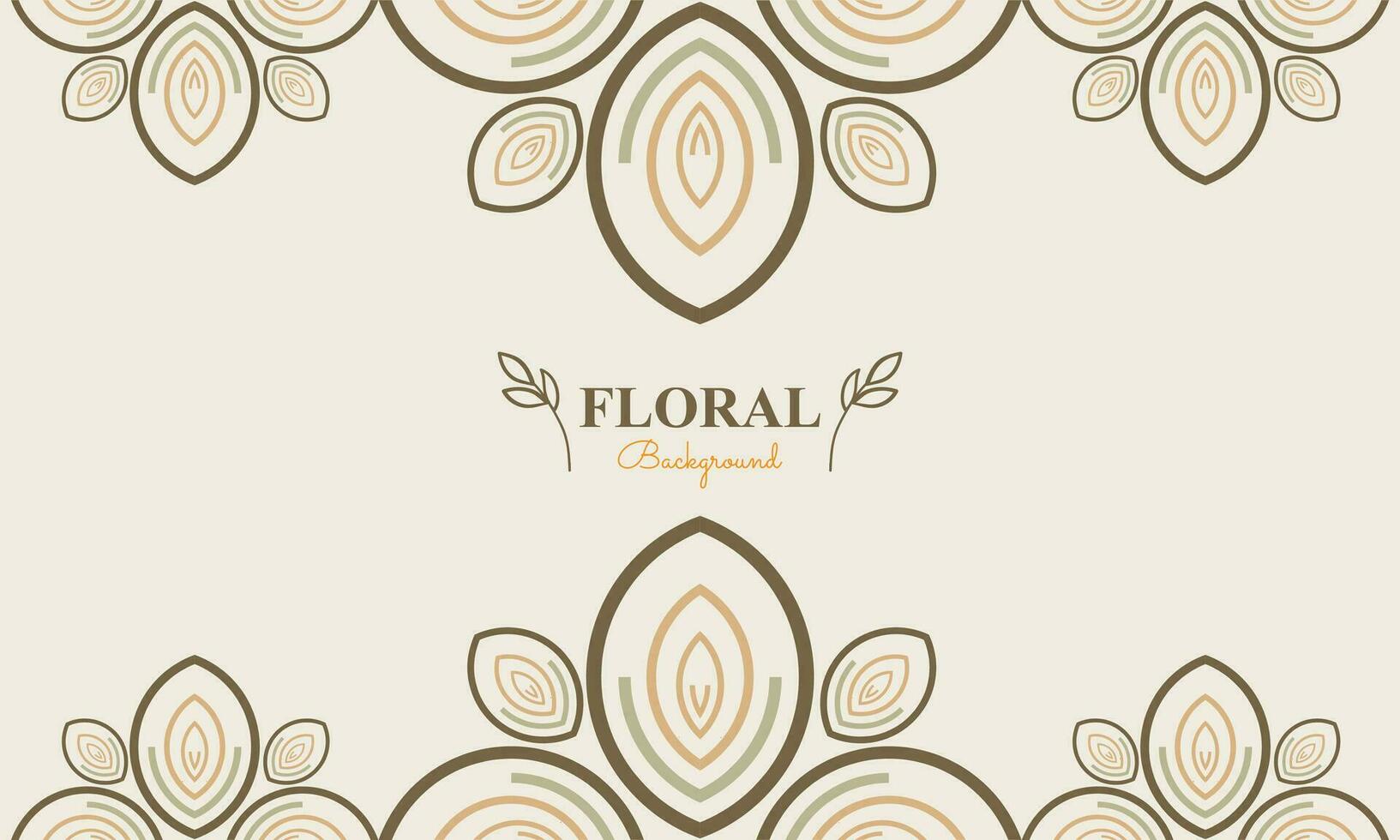 floral background with abstract natural shape, leaf and floral ornament in soft pastel color style vector
