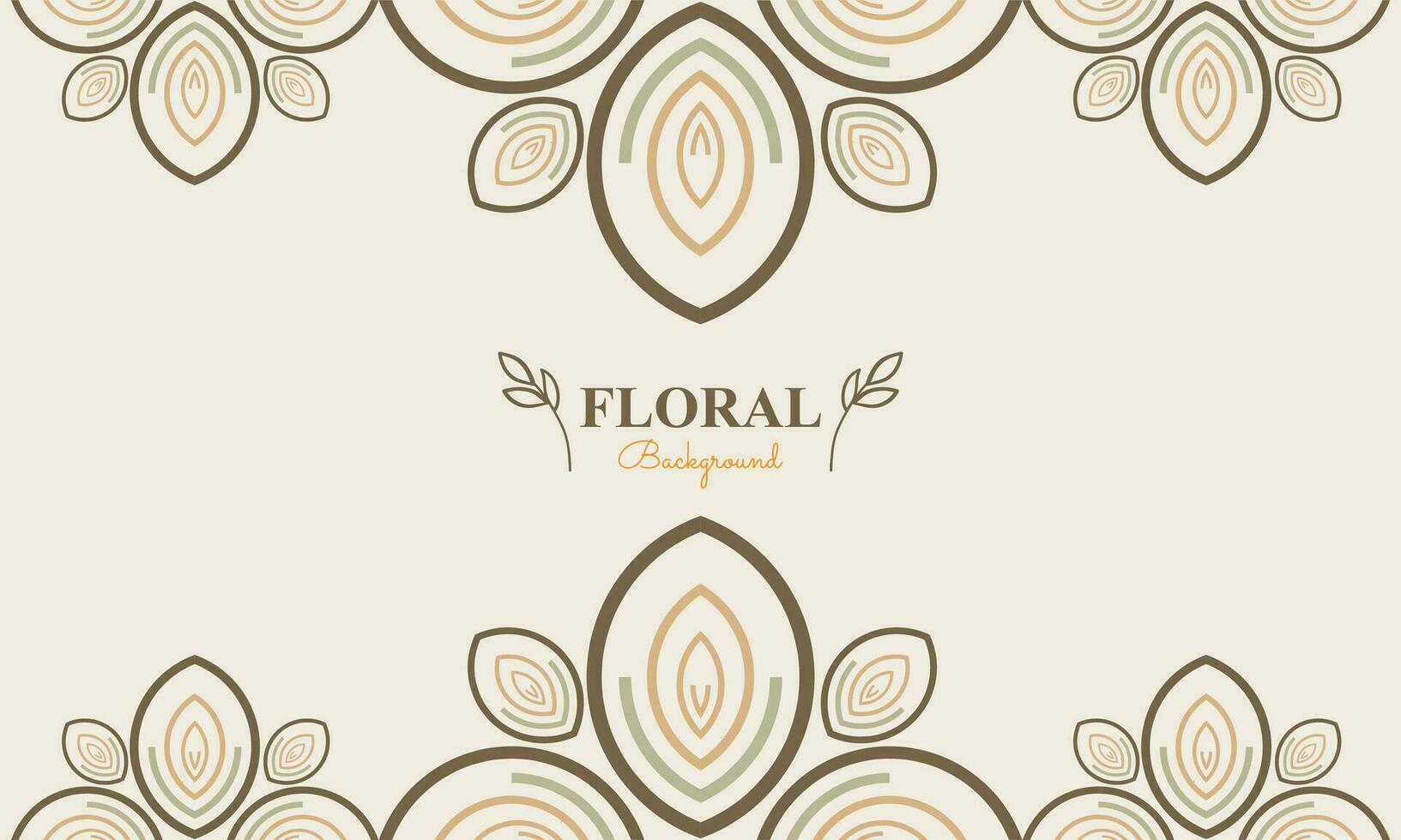 floral background with abstract natural shape, leaf and floral ornament in soft pastel color style vector