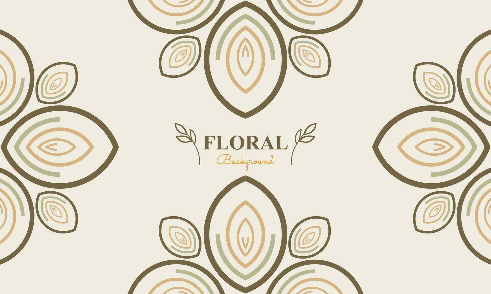 floral background with abstract natural shape, leaf and floral ornament in soft pastel color style vector