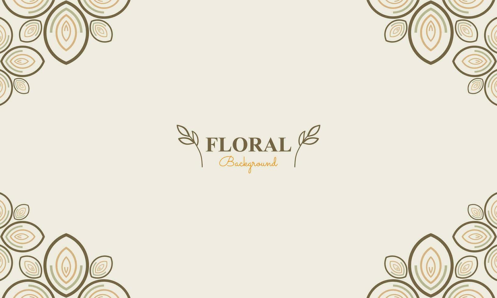 floral background with abstract natural shape, leaf and floral ornament in soft pastel color style vector