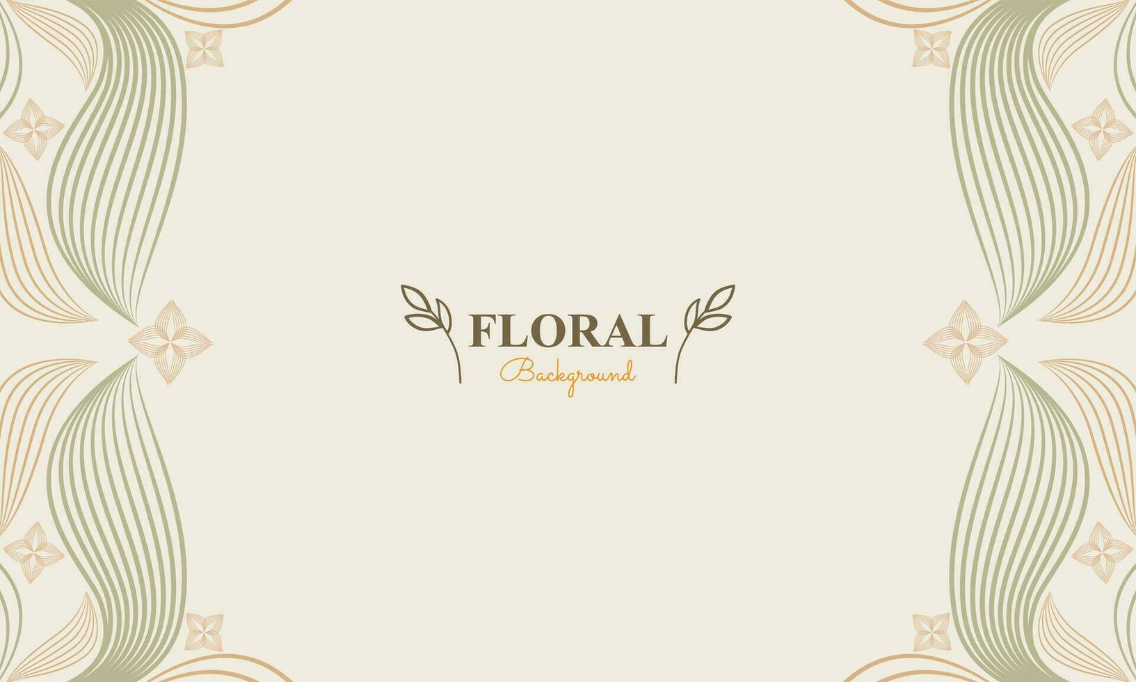 natural floral background with abstract natural shape, leaf and floral ornament in soft color style vector