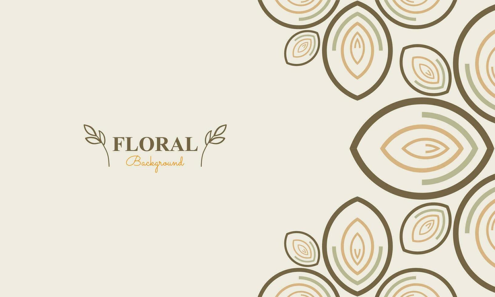floral background with abstract natural shape, leaf and floral ornament in soft pastel color style vector