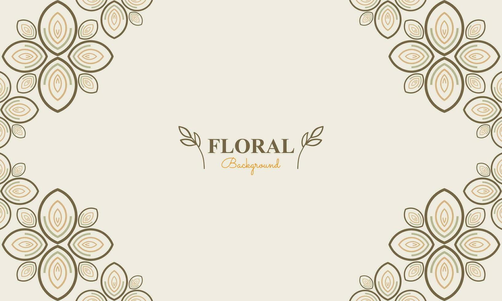 floral background with abstract natural shape, leaf and floral ornament in soft pastel color style vector