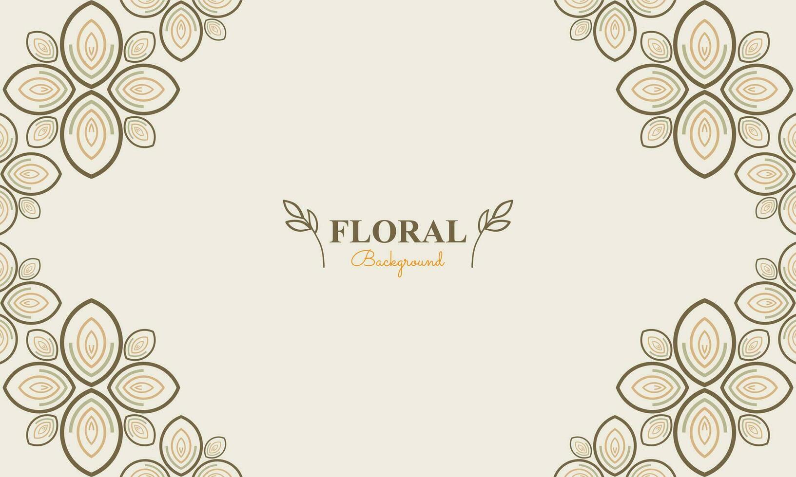 floral background with abstract natural shape, leaf and floral ornament in soft pastel color style vector