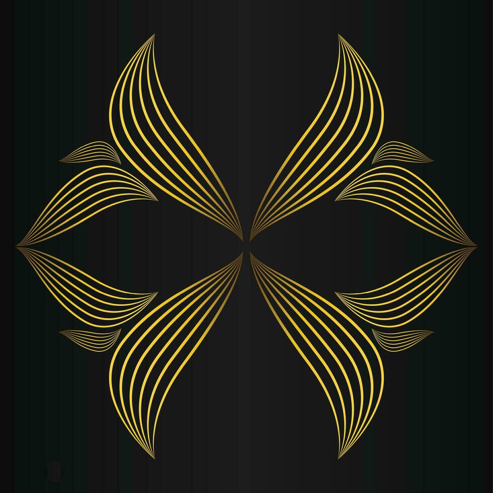 golden flower petal, luxury gold floral decoration 29935239 Vector Art