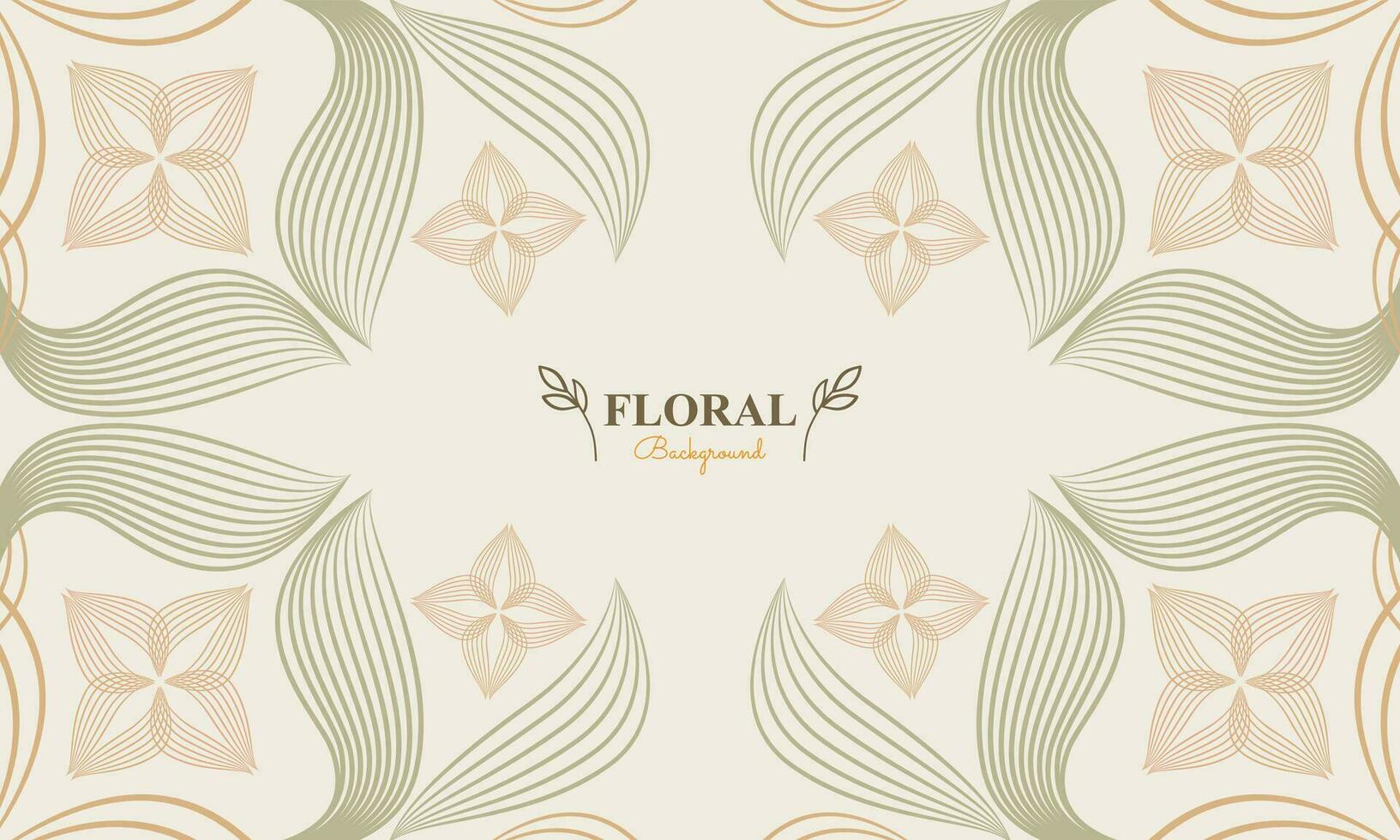 natural floral background with abstract natural shape, leaf and floral ornament in soft color style vector