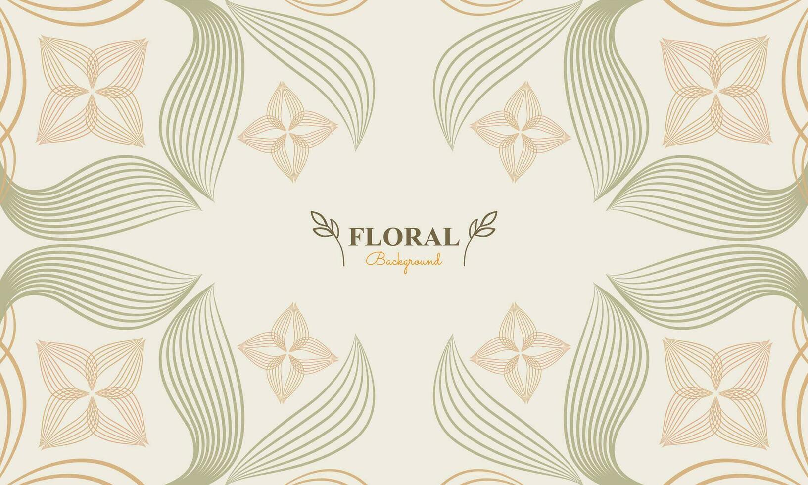 natural floral background with abstract natural shape, leaf and floral ornament in soft color style vector