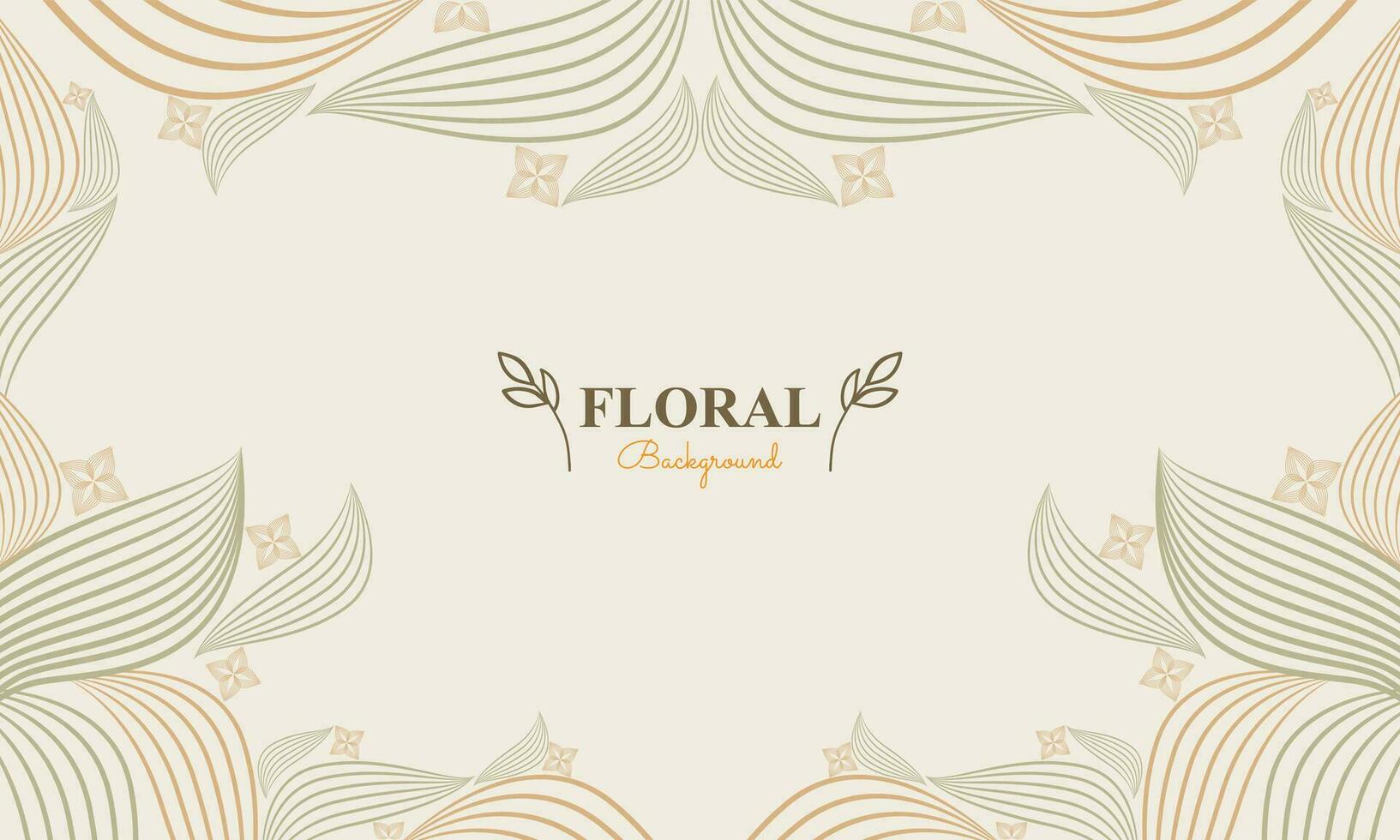 floral background with abstract natural shape, leaf and floral ornament in soft pastel color style vector