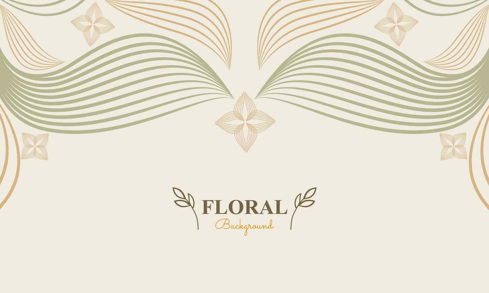 natural floral background with abstract natural shape, leaf and floral ornament in soft color style vector