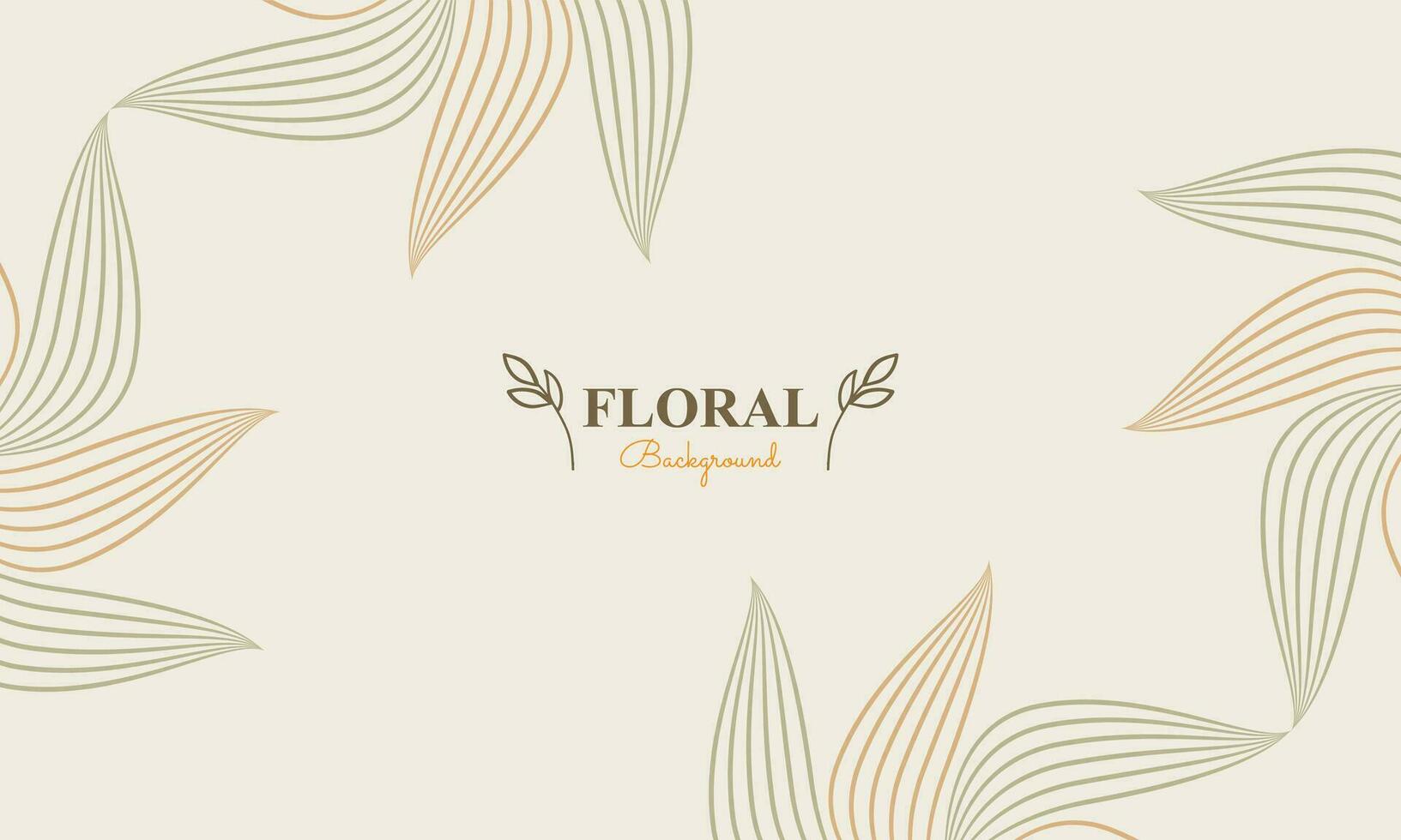 natural floral background with abstract natural shape, leaf and floral ornament in soft color style vector