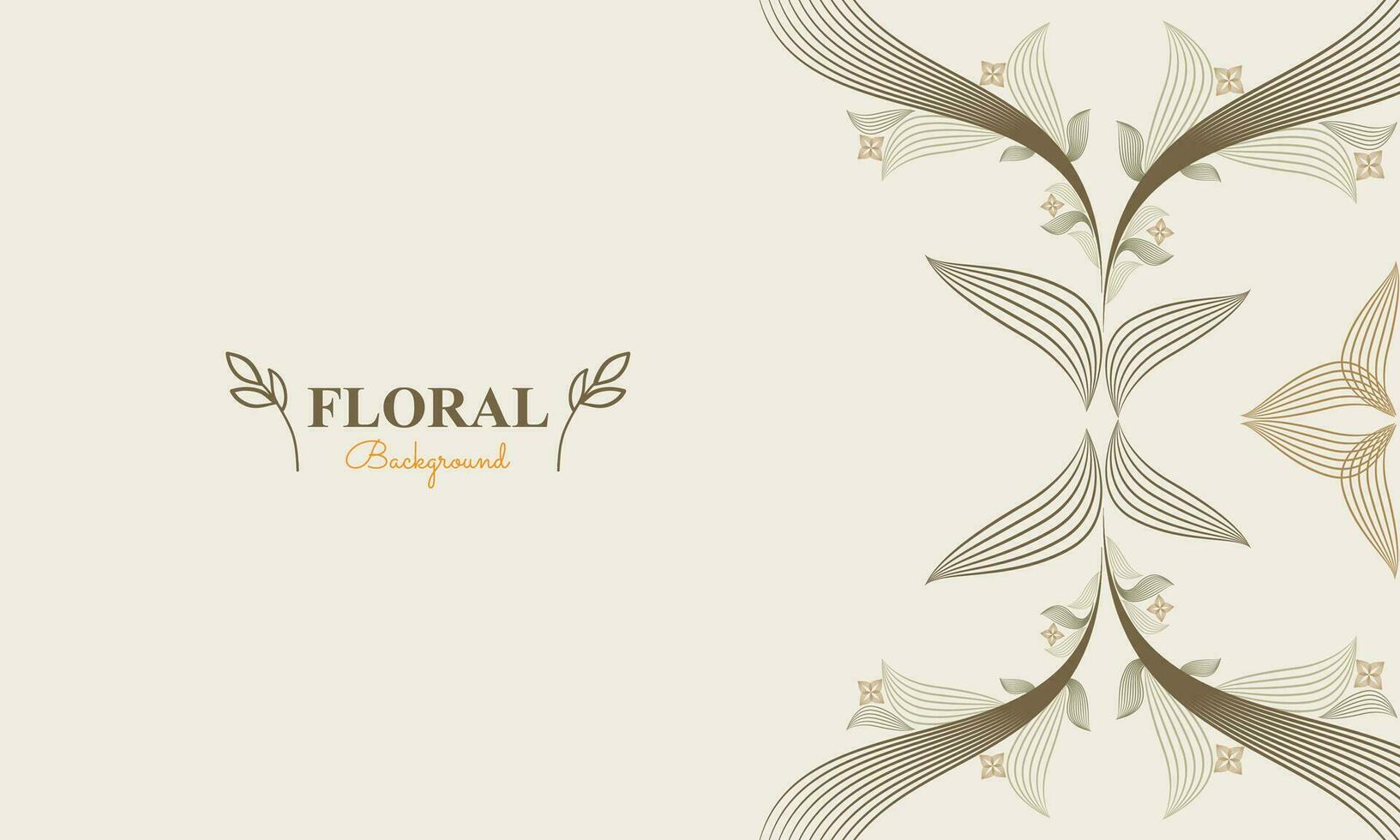 floral background with abstract natural shape, leaf and floral ornament in soft pastel color style vector
