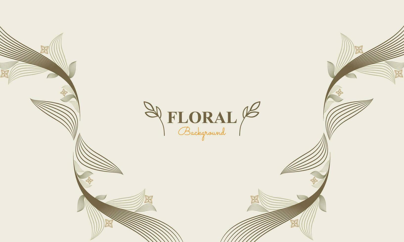 floral background with abstract natural shape, leaf and floral ornament in soft pastel color style vector