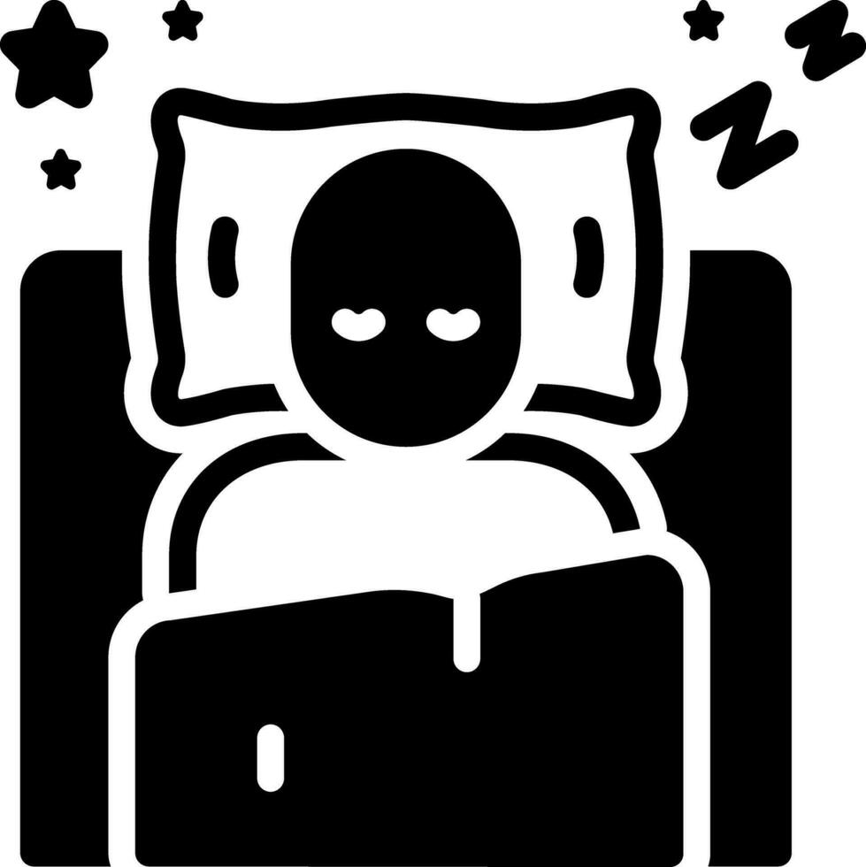 solid icon for sleep vector