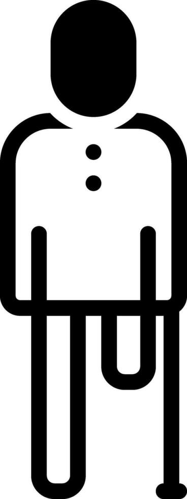 solid icon for disabilities vector