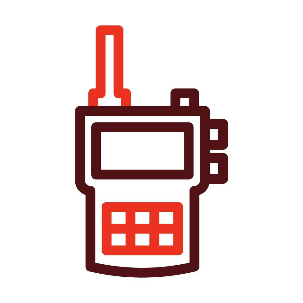 Walkie Talkie Vector Thick Line Two Color Icons For Personal And Commercial Use.