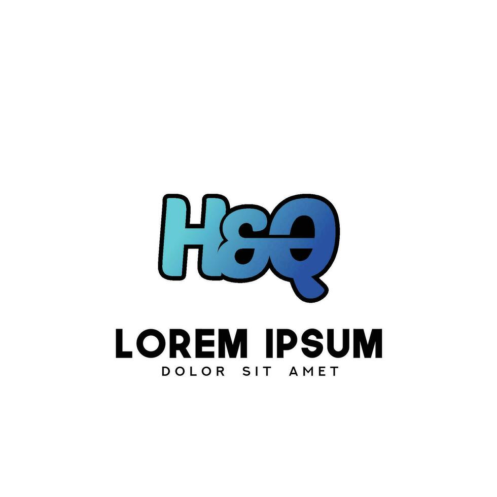 hq inicial logo diseño vector