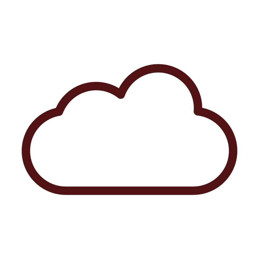 Cloud Vector Thick Line Two Color Icons For Personal And Commercial Use.