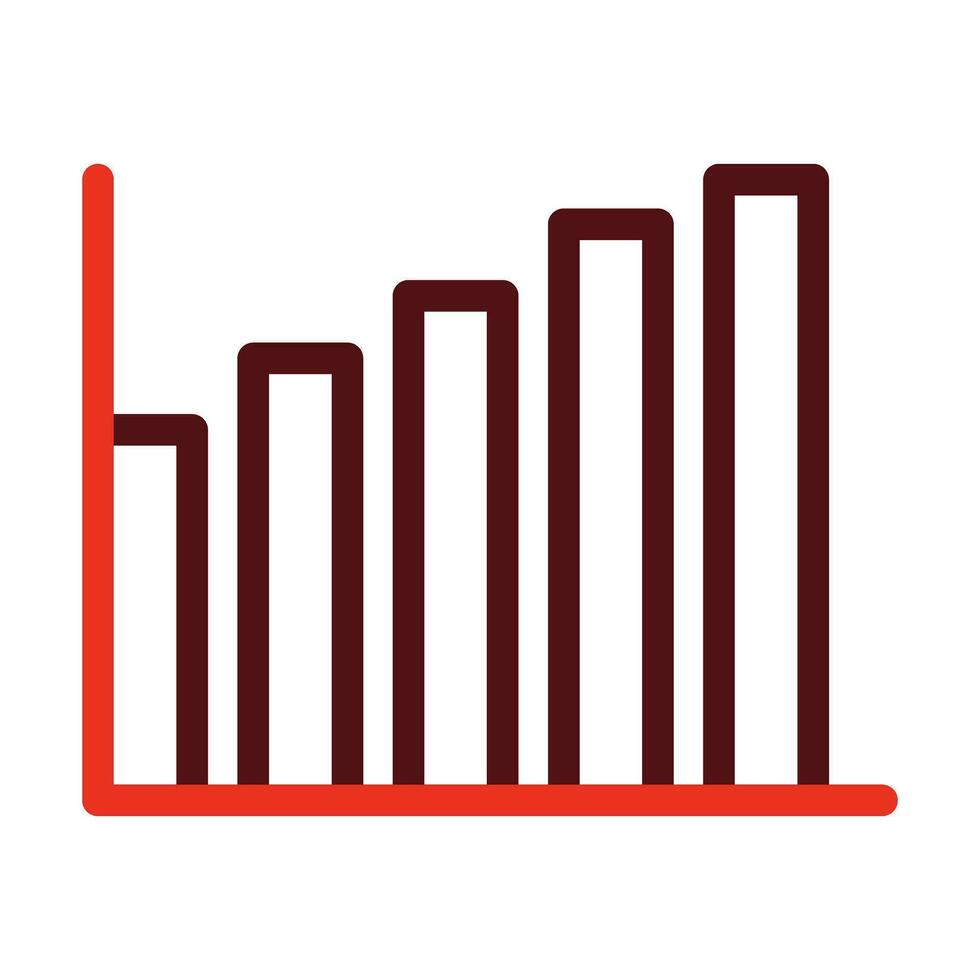 Graph Vector Thick Line Two Color Icons For Personal And Commercial Use.