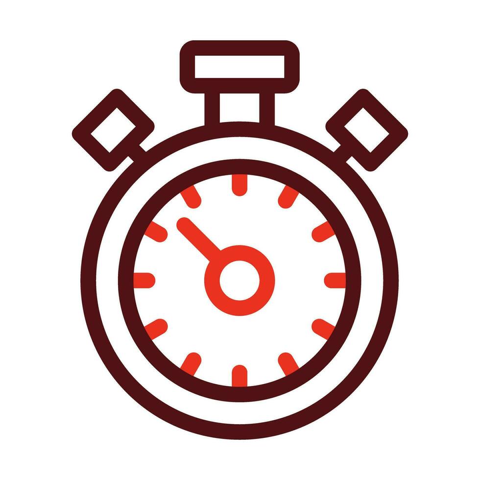 Chronometer Vector Thick Line Two Color Icons For Personal And Commercial Use.