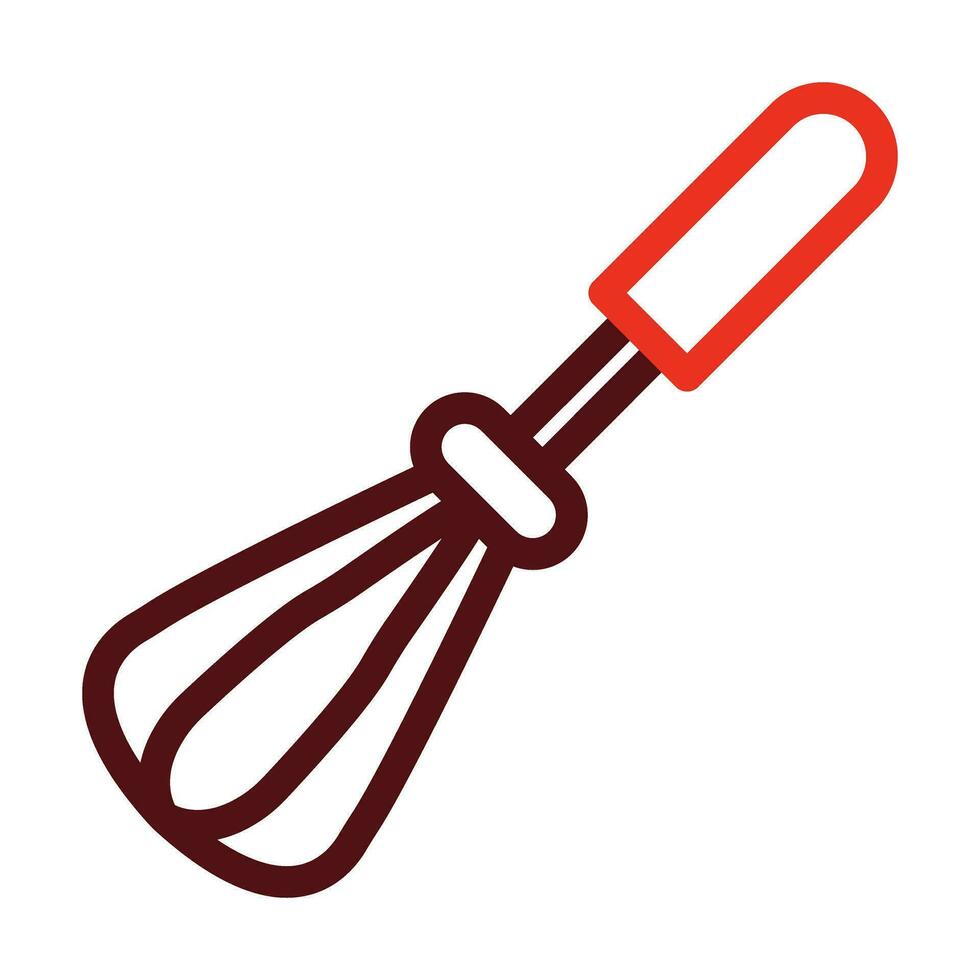Whisk Vector Thick Line Two Color Icons For Personal And Commercial Use.