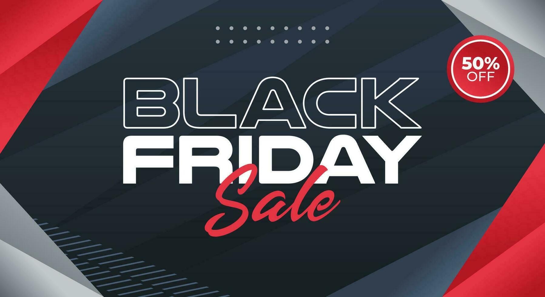 Black friday sale geometric banner background vector