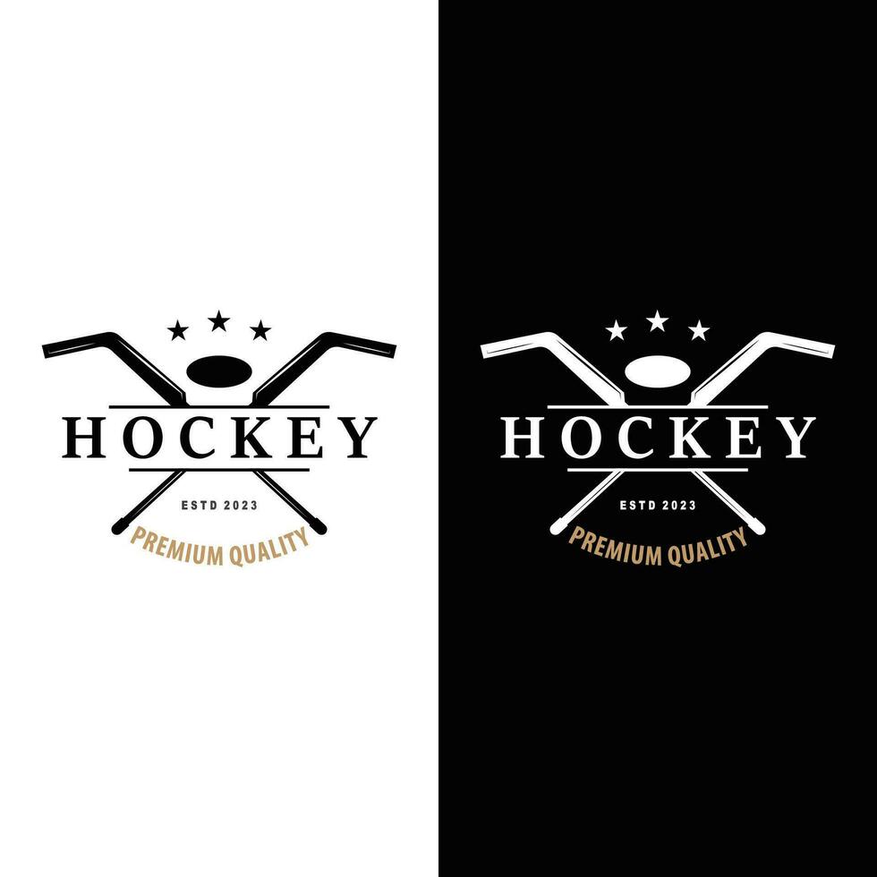 hockey logo diseño, Deportes juego símbolo modelo vector