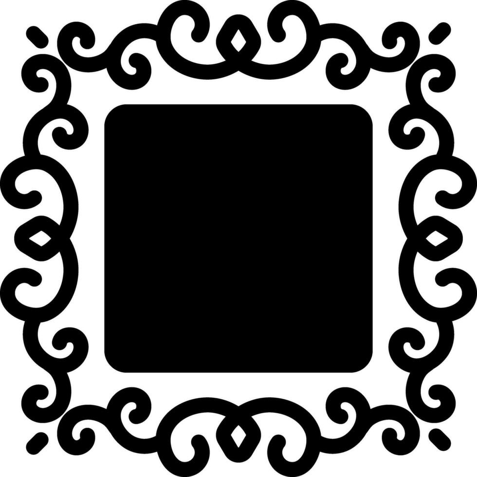 solid icon for borders vector