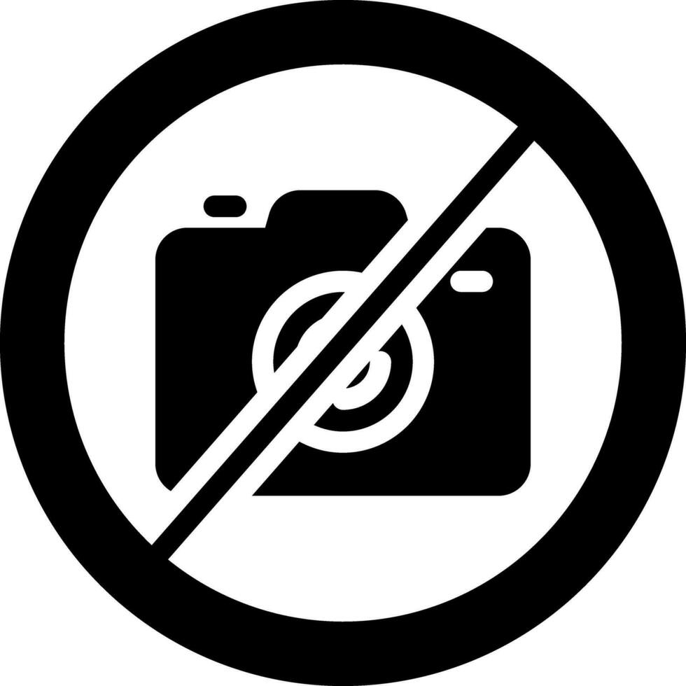 solid icon for prohibited vector