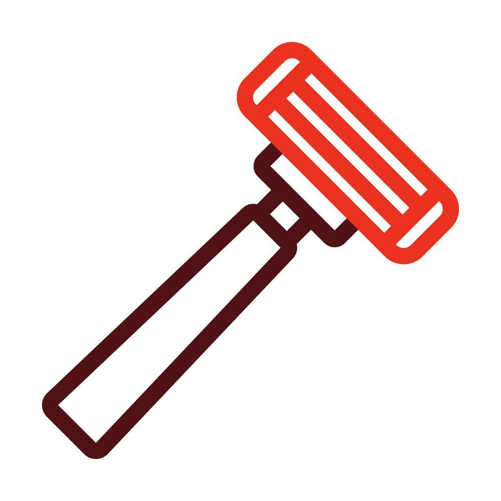 Shaving Razor Vector Thick Line Two Color Icons For Personal And Commercial Use.
