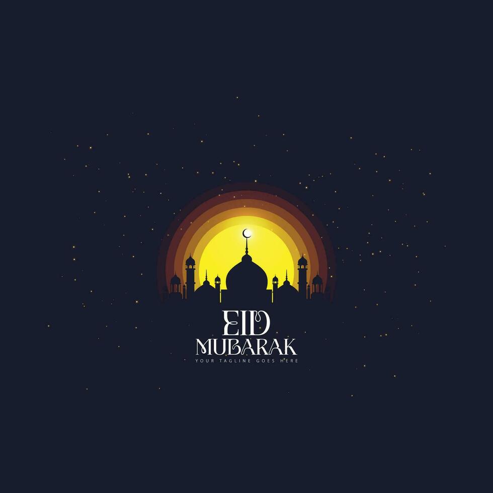 vector de logotipo de eid mubarak