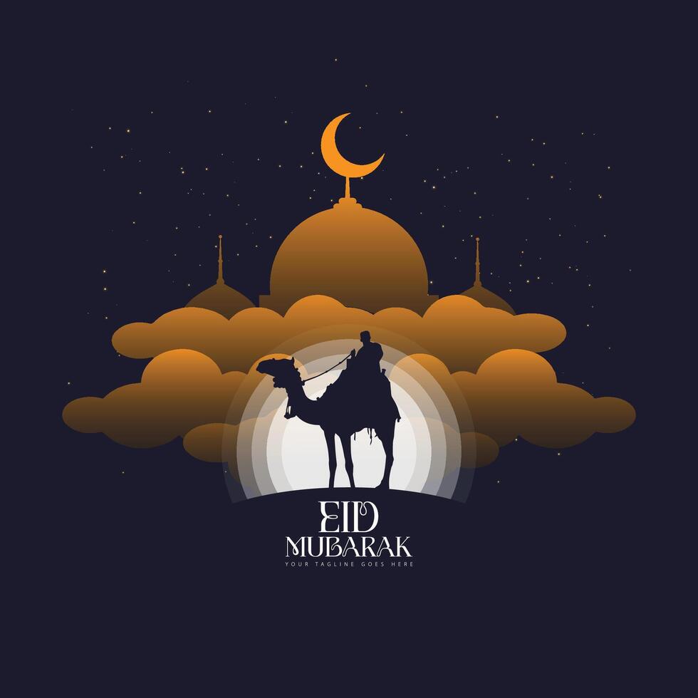 vector de logotipo de eid mubarak