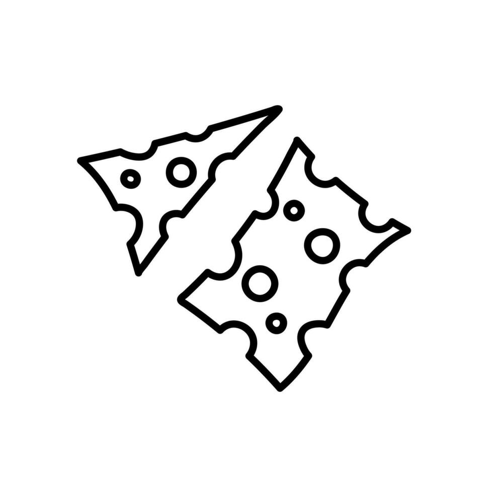 Piece of cheese doodle vector