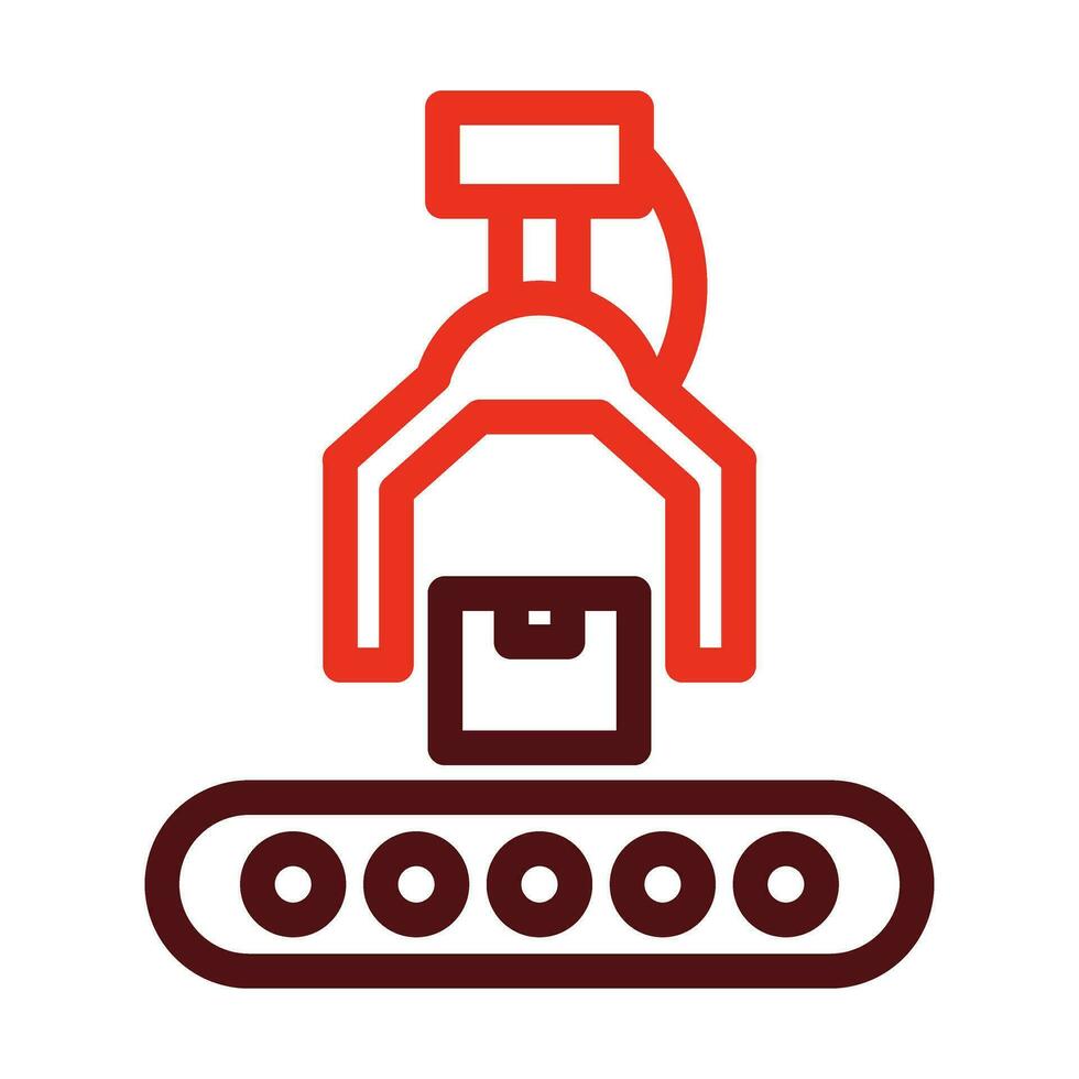 Assembling Vector Thick Line Two Color Icons For Personal And Commercial Use.
