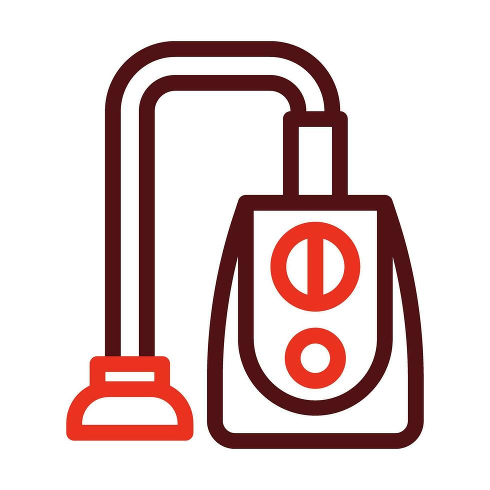 Vacuum Cleaner Vector Thick Line Two Color Icons For Personal And Commercial Use.