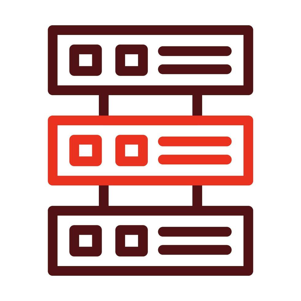 Storage Vector Thick Line Two Color Icons For Personal And Commercial Use.