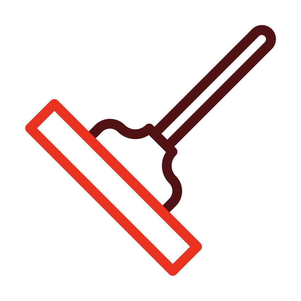 Squeegee Vector Thick Line Two Color Icons For Personal And Commercial Use.