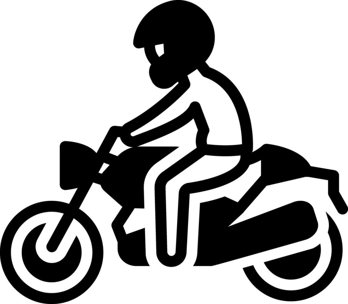 solid icon for riding vector