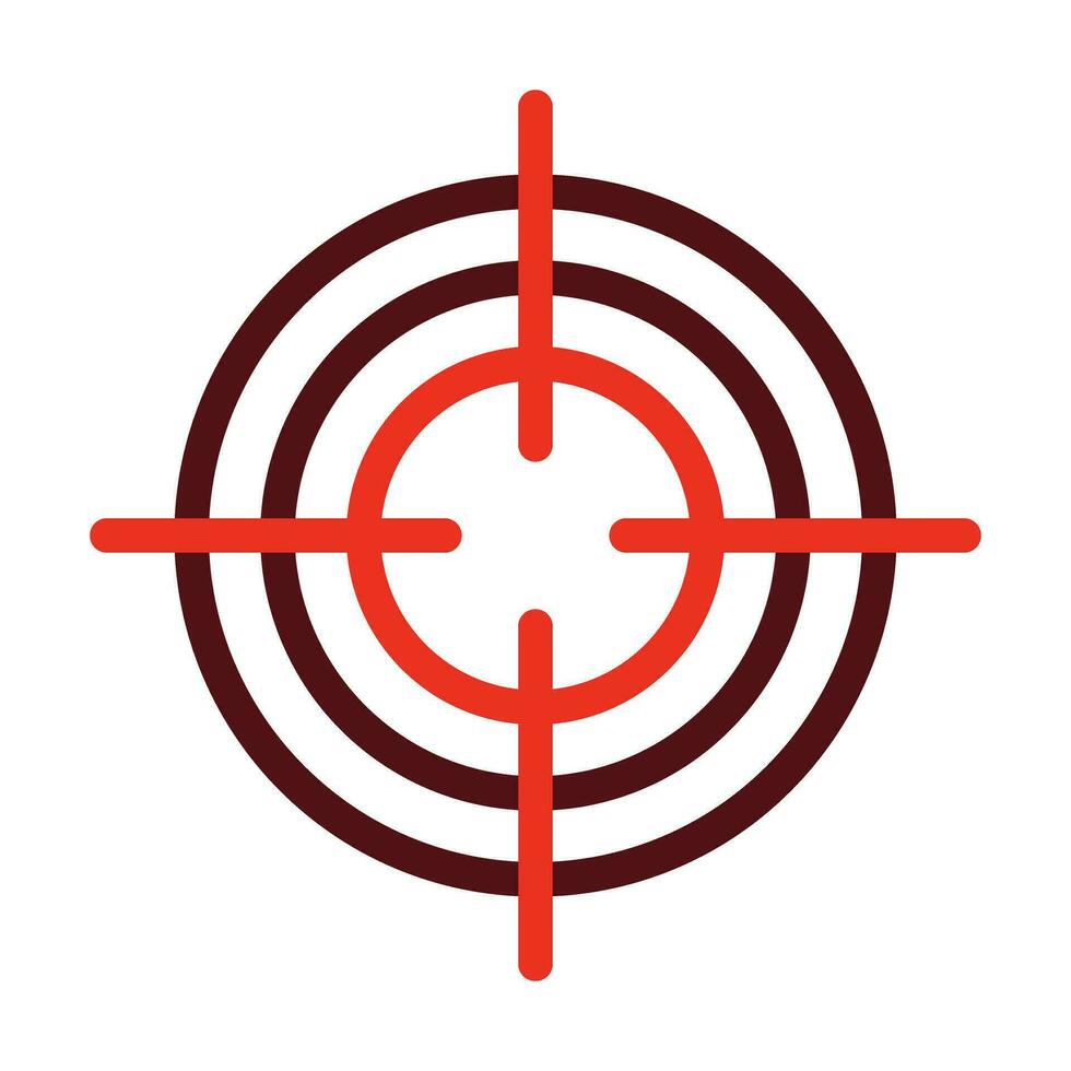 Scope Vector Thick Line Two Color Icons For Personal And Commercial Use.