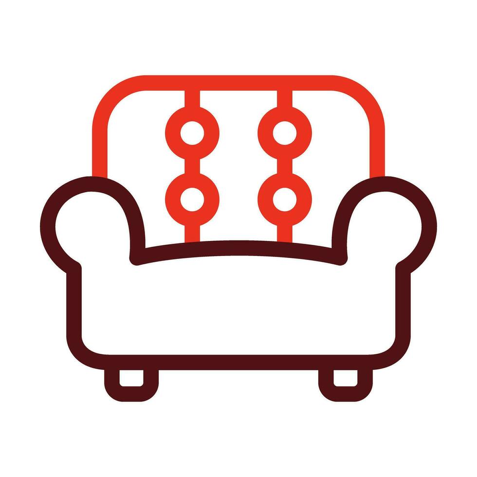 Couch Vector Thick Line Two Color Icons For Personal And Commercial Use.