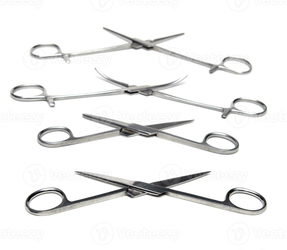 Surgical instruments isolated photo