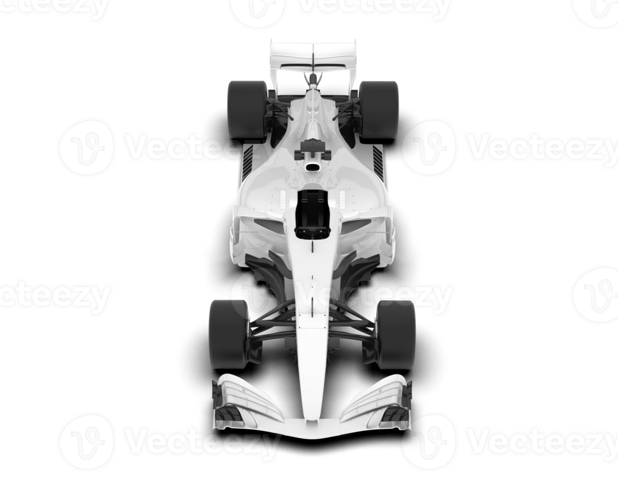 White sport car isolated on transparent background. 3d rendering - illustration png