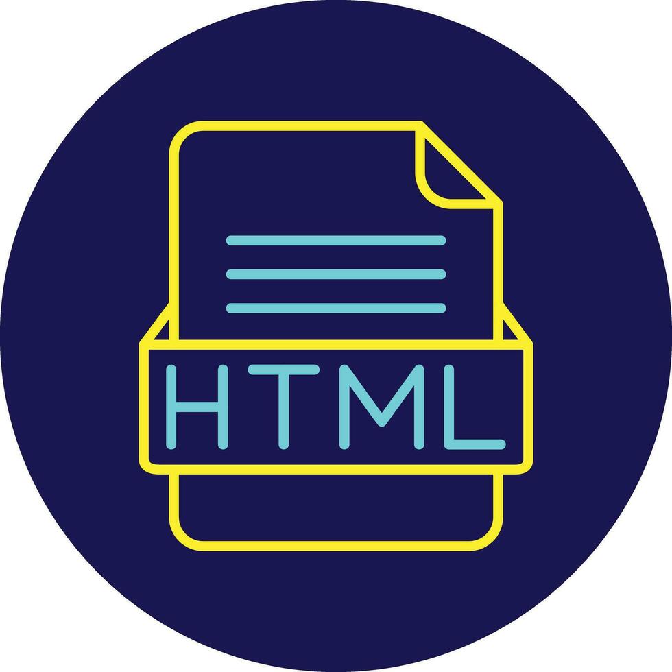 HTML File Format Vector Icon
