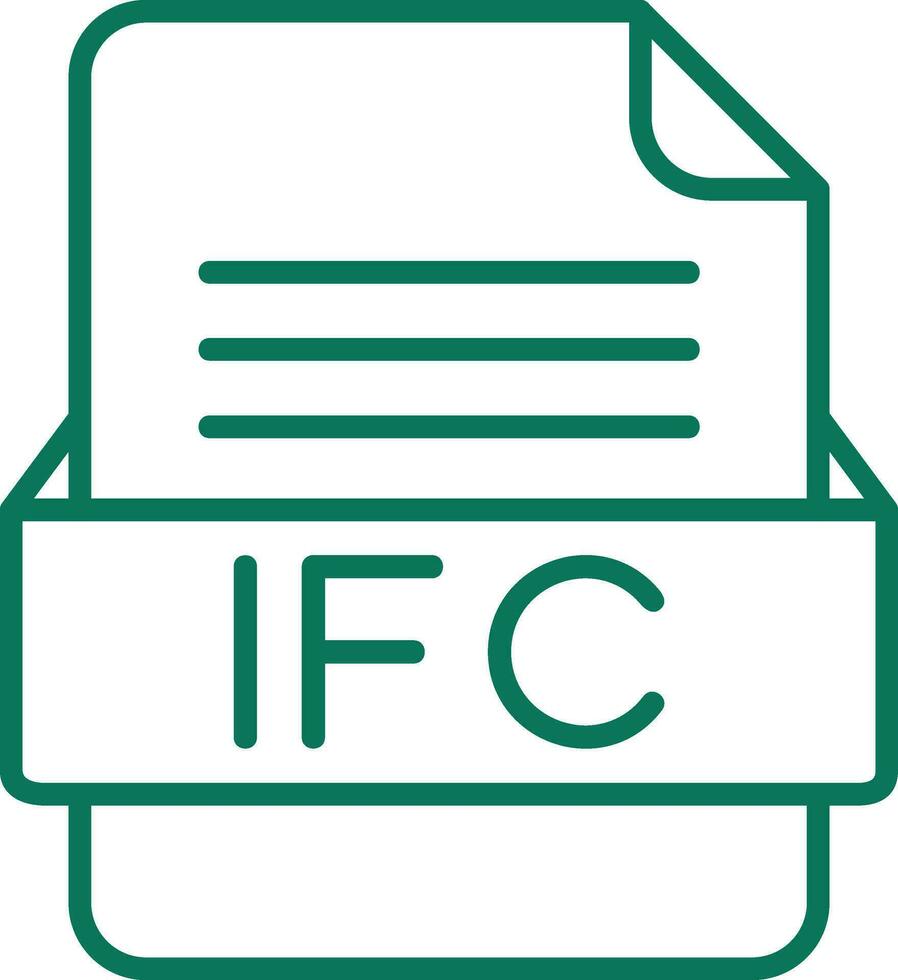 IFC File Format Vector Icon