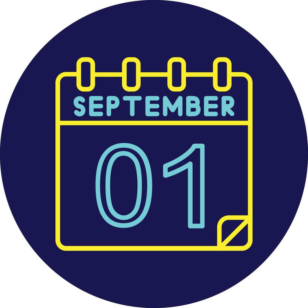 1 September Vector Icon
