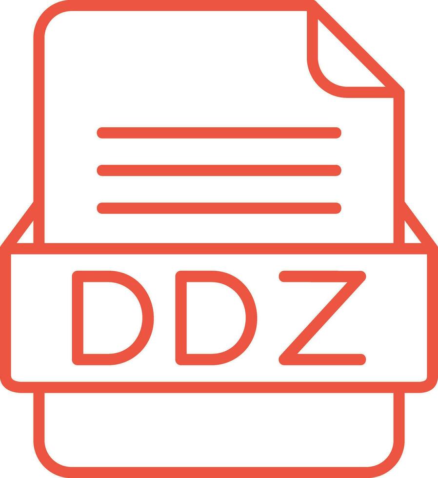 DDZ File Format Vector Icon